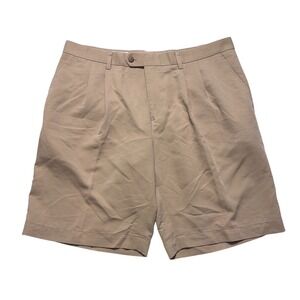 Cutter & Buck Pleated Golf Shorts Mens 38 Khaki Casual